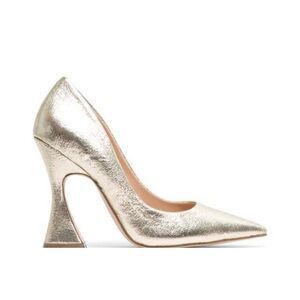 Steve Madden Zana Metallic Gold Heels NWOT